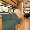 SYLC Carovana Copricuscino Per Divano, Jacquard Copricuscino Divano Per Roulotte Con 2 Cinghie, Fodere Per Cuscini Per RV Auto Panchina (Green,W 225-275 cm, D 45-65 cm)