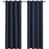 Tenger Home Tende per Interni,Tende Camera da Letto,Tenda oscurante per camera da letto con occhielli, 1 pezzo (150 x 150 cm, Blu Navy