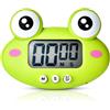 HERCHR Simpatico cartone animato Animale timer sportivo, Allarme Forte Grande Display LCD Timer da Cucina Digitale con Supporto, Magnetico per Cottura al Forno, Cucina, Studio(Verde)