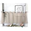 Devola - Tenda da finestra in voile, moderna, con passanti, per bistrot, trasparente, tenda corta per finestra, tinta unita, per cucina, altezza x larghezza 45x100 cm, sabbia, 1 pezzo
