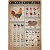 SUPERDANT Farm Chicken Knowledges Targa In Mete In Mete Vintage Farm Tin Painting Placca Poster Da Parete Targa In Alluminio Old Fashion Home Kitchen Decor 20×30 CM