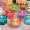 XHYASD 10 Piezas Portavelas Vidrio, 5,5 cm x 3,5 cm, Vasos Cristal Colorido Velas, Pequeños Vasos para Velas, Fiestas de Cumpleaños Decoración del Hogar y Bodas