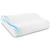 LAMB 2024 Nuovo Cuscino Cervicale Memory Foam per Dormire Ortopedico Guanciale a Doppia Onda Ideale per Supporto al Collo Ergonomico Traspirante Antirussamento Anallergico Federa Lavabile