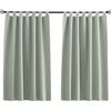 Tenger Home Tenda corta oscurante per finestra della cucina, per camera da letto, con passanti, 1 pezzo (Salvia Verde, 150x150 cm