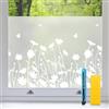 Zindoo Pellicola per Vetri Finestre, Opaca, 105x200cm, Floreale, Anti-UV, Adesiva Statica, per Camera da Letto, Bagno, Soggiorno