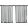 GVPOELR Tende a Pannello, Confezione da 2 Tende da Bistrò, 60 x 45 cm (L x A), Tenda Corta, Tenda da Cucina, per Bagno, Decorazione per Finestre Piccole, Grigio