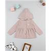 Prénatal Cardigan con cappuccio bimba rosa coste