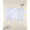 Prénatal Pack 3 tutine ciniglia neonato grigio/bianco orsetti