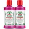 Euthymol Mouthwash Mild Mint 500ml x 2, Alcohol-Free, Distinctive Strong Taste Flavour, Reduce Plaque Gingival Clean Healty Teeth Gums, Freshens Breath Refreshing Daily Oral Dental Care