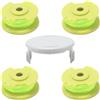 COEWUR 4 Pezzi Bobine per tagliaerba Bobine di Filo per Ryobi AC80RL3 Ø 2mm & 3.4m con Copertura Bobina di Tagliabordi Rocchetti di Ricambio Compatibile con Ryobi One + 18V 24V 40V RY40204 RY40220