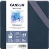 Canson Professional Book, carta per acquerello, grana fine, 300 gsm, taccuino a fisarmonica, copertina rigida, 15 x 15 cm, bianco, 18 pagine