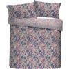 Dreams & Drapes Set copripiumino di design, 52% poliestere riciclato e 48% cotone, matrimoniale 200 x 200 cm, blu navy, motivo floreale, reversibile, con 2 federe