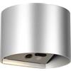 RL LIVE YOUR LIGHT Reality Leuchten Genie R24161687 - Lampada da parete a LED, in plastica, colore: titanio, con LED da 1 Watt, sensore di movimento