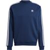 Adidas Felpa Uomo Adidas Adicolor Classics 3 Stripes Blu