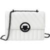 Ausing Borsa a Tracolla Elegante Donna Trapuntata con Scomparto per Cellulare Tracolla Regolabile e Catena Rimovibile Borsa Piccola Organizzata per Tutto il Giorno Bianco