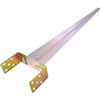 HardwareStore Manicotto per pali 0 - 120 mm, 40 - 160 mm x 750 mm, supporto per pali a U, supporto per pali a L, zincato oro (manicotto a U 40 - 160 [mm])