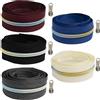 Aerzetix - Kit di Cerniera Lampo a Spirale 5x1 m N°5 - Colore Ecru Bordeaux Nero Grigio Scuro Blu + 15 cursori N°5 Non bloccabile in Metallo - Cucito merceria Sartoria