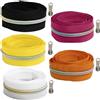 Aerzetix - Kit di Cerniera Lampo a Spirale 5x1 m N°5 - Colore Bianco Magenta Arancione Giallo Limone Nero + 15 cursori N°5 Non bloccabile in Metallo - Cucito merceria Sartoria