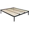 Comprarredo Rete matrimoniale 160x200 doghe strette in legno con doppio rinforzo, struttura e piedi in metallo, made in Italy rete letto ortopedica matrimoniale