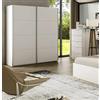 CAESAROO Armadio 150x200H cm Bianco opaco 2 ante scorrevoli - Bianco