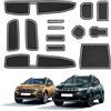 ECOZEN Tappetini Antiscivolo Dacia Sandero 3/Stepway 3 2021-2025 Impermeabile antiscivolo Tappetini Gomma per Console Centrale Porta Bicchieri Scanalatura Porta Dacia Sandero III Accessori