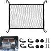 xuefenfei Rete Portaoggetti Auto 80x60cm, Rete Portaoggetti Tasca Organizer Elastico, Rete Elastica con 4 Ganci, Telo Protettivo, Truck Tronco Reti Car Van, Universale
