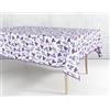 HOME ZEN HOUSEHOLD LINEN TOVAGLIA PLASTICA LAVABILE PVC IMPERMEABILE COPRITAVOLO PLASTIFICATO STAMPATO CON BORDINO FELPATA ANTIMACCHIA WATERPROOF (120X230CM, FOGLIA VIOLA)