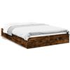 Capwee Giroletto Matrimoniale con cassetti Giroletto Matrimoniale Legno 160x200 Letto Matrimoniale in Legno Struttura Letto Matrimoniale-Rovere fumo-160 x 200 cm
