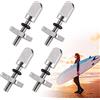 Zocipro 4 Viti per Pinna Tavola da Surf con Scatola di Plastica, Viti Argentate per Pinna SUP, con Pinna in Acciaio Inossidabile, Accessori per Tavola da Surf SUP, Tavola da Surf e Longboard
