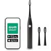 GUM SMART ONE Spazzolino elettrico sonico | controllo velocità | timer integrato | 4 modalità di spazzolamento | fino a 6 settimane di autonomia | app smart | 1x spazzolino | 2x testine | Nero