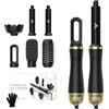 UKLISS 6 in 1 Airstyler & Spazzola Asciugacapelli con Airflow Asciugacapelli Automatico, Thermal Brush, Spazzola Lisciante, Spazzola ad Aria Calda, Spazzola Phon, Set di Regali per Donne (Nero)