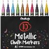 Chalkola Pennarelli a Gesso Liquido - Confezione da 10 pennarelli a Gesso Liquido - per lavagne, Menù di caffè, Affari, finestre - cancellabili con Umido, Punta a scalpello da 3 mm Reversibile