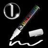 WISYOK 1pz Pennarelli Lavagna, 6mm, Bianca, Doppia Punta | Whiteboard Markers, Pennarelli a Gesso Liquido, Cancellabile, Subito Asciutti, Marcatore per Vetro, per ufficio, negozio