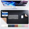 MYMIND® Tappetino Scrivania Sottomano Scrivania Set di 2 Nero 80x40 - Qualità Premium con Mouse Pad extra - Sughero naturale amico dell'ambiente - Laptop Office Desk Pad - Doppia Facciata 800x400