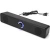 HUFACAI Soundbar per PC Altoparlante Bluetooth cablato/wireless USB Powered Soundbar per TV Pc Laptop Gaming Home Theater Audio System B
