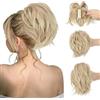 Gorger Extension a coda di cavallo da donna, capelli sintetici corti e mossi, con pettini regolabili, voluminosi, per acconciature rapide (grigio-5)