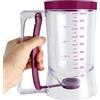 ZLKSKER Dispenser per pastella per torte per pancake, cupcake e waffle, strumento di cottura perfetto con etichetta di misurazione, materiale ABS robusto e durevole