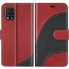 BoxTii Cover per Xiaomi Mi 10 Lite 5G, Custodia in PU Pelle Portafoglio per Xiaomi Mi 10 Lite 5G, Magnetica Cover a Libro con Slot per Schede, Rosso