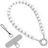 SURPHY Laccio per Cellulare Universale,Catena Telefono,Cordino per Cellulare,Laccetto per Chiavi Corto,Bracciale Polso Donna,Cinturino da Polso,per Portafogli,Portachiavi,Smartphone,Argento