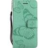 DENDICO Cover per Galaxy A3 2016, Pelle Portafoglio Custodia per Samsung Galaxy A3 2016 Custodia a Libro con Funzione di appoggio e Porta Carte di Credito - Verde