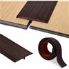 Bocguy Profilo di transizione autoadesivo, profilo a T, PVC listello di transizione 5 x 100 cm, per porte e pavimenti di collegamento di piastrelle in laminato