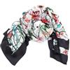 QUEEN HELENA Sciarpa Leggera Invernale Foulard Fantasia Colorato Elegante Donna SC019 (Nero, Taglia Unica)