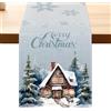 Aitsite Aitsit Runner Da Tavola Natalizio, Decorazioni Natalizie Inverno Idrorepellente Per Interni E All'aperto, Moderno Runner Da Tavolo Per Cucina E Pranzo 40×180cm
