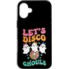 Spooky Season Halloween Costume Party Ap Let's Disco Ghouls, Carino Halloween Fantasmi 70s Disco Ball Custodia per iPhone 16 Plus