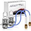 Asasytal Lampadine Alogene H3 24V 70W, Faro Giallo Super Luminoso 3000K, Sostituisci del Faro Del Camion, i Veicoli Pesanti del Sistema 24V e la Lampadina del Faro Fendinebbia del Veicolo, 2 Pezzi