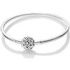 KUNSIR Moments-Bracciale Donna Adatto per Ciondolo Argento Sterling 925 Braccialetto Snake Bracciali Compatibile con Pandora Ciondolo B2