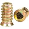 Anawakia 20 pezzi boccole filettate, dadi a testa esagonale, in acciaio al carbonio zincato, M6 M8 M10, filettatura completa Hex (M6 x 15 mm)