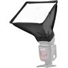 Andoer FAJIA 17 x 15 cm / 6,7 x 6in Mini Universal Camera Flash Softbox Speedlite Diffusore pieghevole con borsa di trasporto di ricambio per fotocamera Flash
