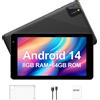 BAKEN Tablet Android 14 da 7 pollici, 8 GB (espansione memoria 3 g+5 g) RAM+64 GB ROM, doppia fotocamera, WiFi, Bluetooth, batteria da 3500 mAh - BLACK