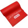 JK FITNESS 10x Bande Elastiche Rosse Resistenza Media - Dimensioni 180x15 cm, spessore 0,50 mm